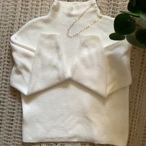White never worn Express mock neck sweater